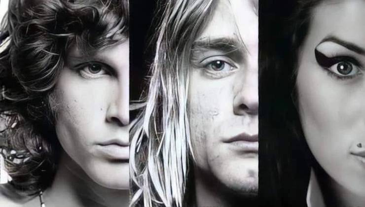 Jim Morrison, Kurt Cobain, Amy Winehouse